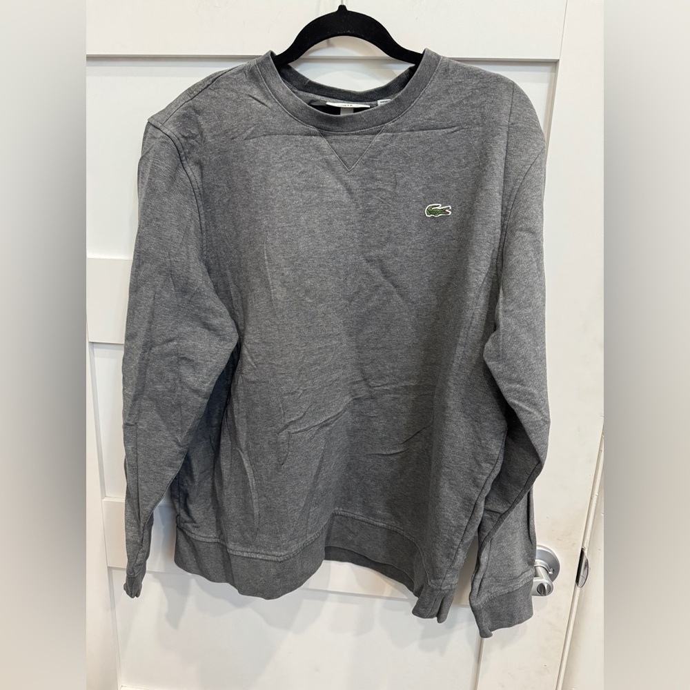 Lacoste Men's Gray Crewneck Sweater